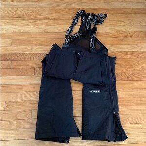 Spyder Womens 8 Black Ski Snow Snowboard Bibs Pants Suit Overalls Snowsuit Bib